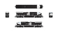 Broadway Limited Train 8601 N AC6000 Diesel Roy Hill Mining #1017/blk&wht DCC Ready