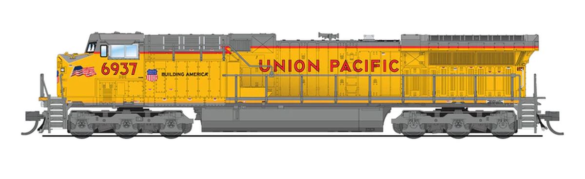 Broadway Limited Model Trains BLI8603 N AC6000 Diesel UP #6965/Small Flags DCC Ready