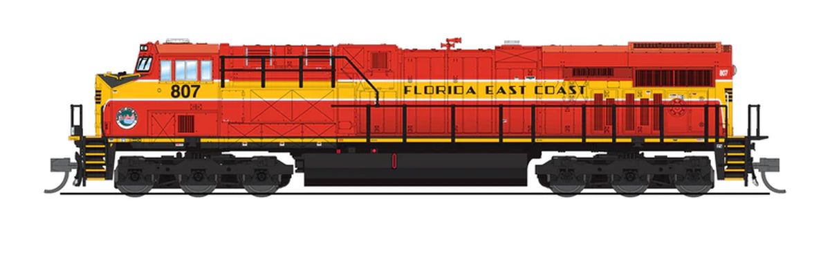 Broadway Limited Train 8638 N ES44AC Diesel FEC #807/red&yel DCC Ready