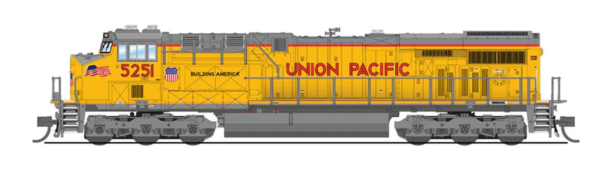 Broadway Limited Train 8641 N ES44AC Diesel UP #5251/Small Flags DCC Ready
