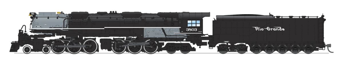 Broadway Limited Train 8657 N D&RGW 4-6-6-4 Challenger Steam Loco #3803 DCC Ready