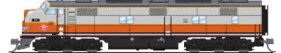 Broadway Limited Train 8768 N E7A Diesel Milw.Rd. #19B/gry&org DC/DCC Sound