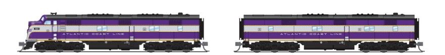 Broadway Limited Train 8788 N E7A Diesel ACL #526/Purple&SilverDCC Ready