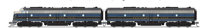 Broadway Limited Train 8814 N E8A Diesel B&O #94A/As-Delivered DC/DCC Sound