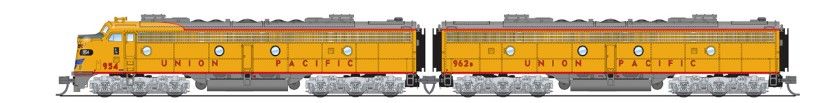 Broadway Limited Train 8854 N E9A Diesel UP #961/yel&gry DCC Ready