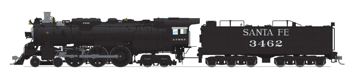 Broadway Limited Train 8863 HO HY ATSF 3460 Class 4-6-4 #3462 Post-1942 P4 Sound/DC/DCC