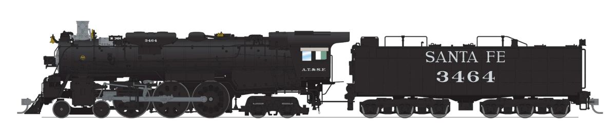 Broadway Limited Train 8864 HO HY ATSF 3460 Class 4-6-4 #3464 Post-1942 P4 Sound/DC/DCC