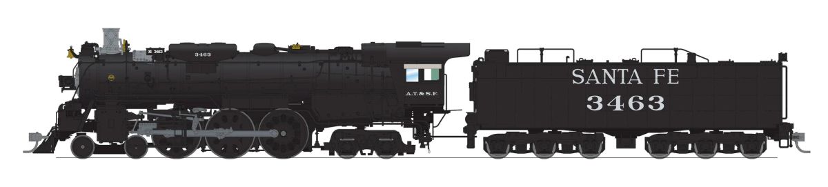 Broadway Limited Train 8865 HO HY ATSF 3460 Class 4-6-4 #3463 As Appears Today P4 Sound/