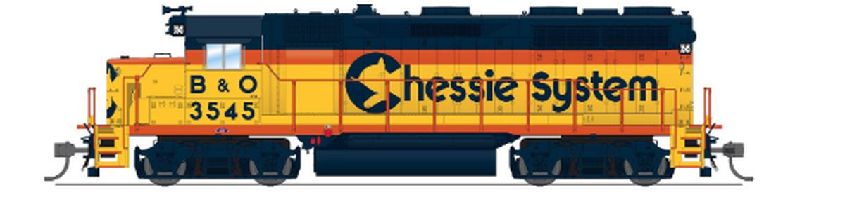 Broadway Limited Model Trains BLI8885 HO P4 GP35 Diesel Chessie/B&O #3551 DC/DCC Sound