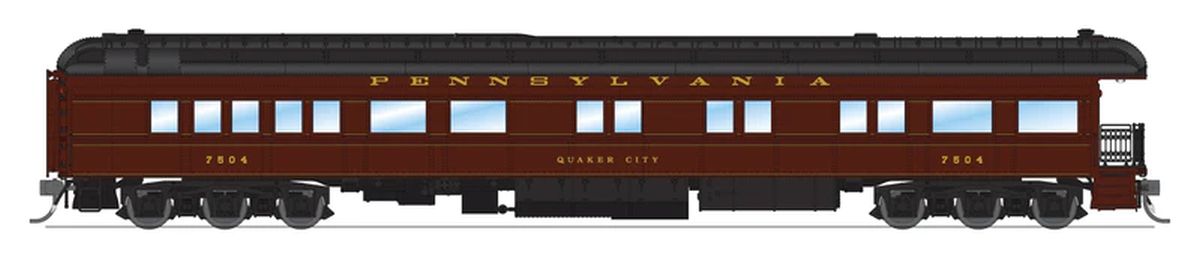 Broadway Limited Train 8971 HO PRR Business Car #7504 Quaker City