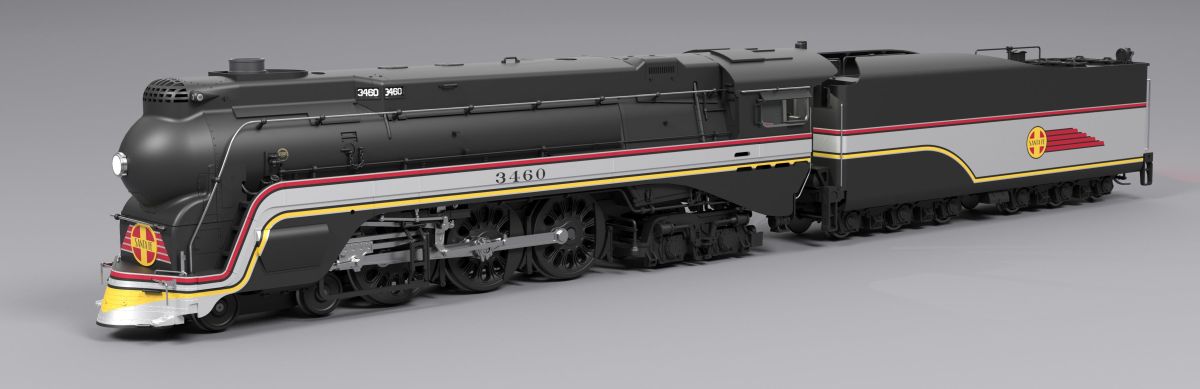 Broadway Limited Train 8987 HO Hudson Streamlined #3460 Valley Flyer Fantasy Paint P4 So