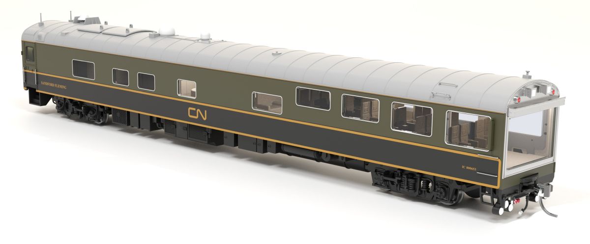 Broadway Limited Train 9160 HO P4 CN Track Inspection Car IC 800653 Sandford Fleming Gre