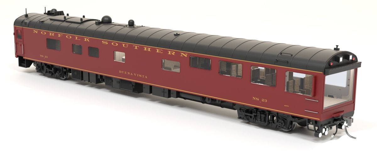 Broadway Limited Train 9162 HO P4 NS Track Inspection Car NS 23 Buena Vista Tuscan Schem