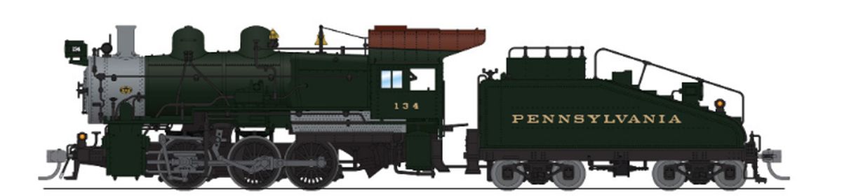 Broadway Limited Train 9170 HO P4 PRR B6sb 0-6-0 Steam Loco #134/Post-War DC/DCC Sound