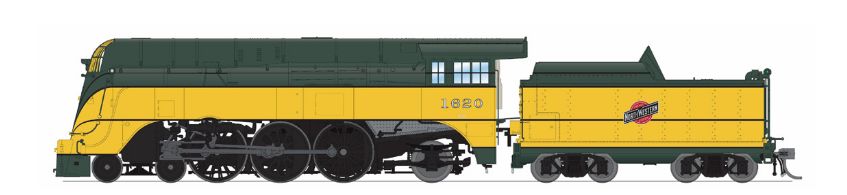 Broadway Limited Train 9545 HO HY C&NW 4-6-2 Yellow Jacket #1617/1944 Scheme DCC Ready