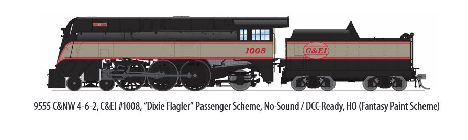 Broadway Limited Train 9555 HO HY C&EI Dixie Flagler #1008/Psg.Scheme DCC Ready