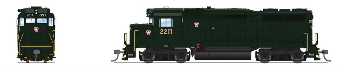 Broadway Limited Train 9575 HO GP30 Diesel PRR #2214/grn w/Red Keystone DCC Ready