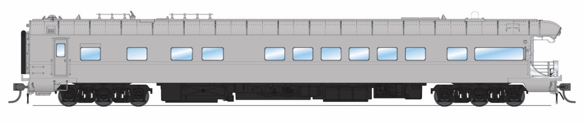 Broadway Limited Train 9596 HO P4 Business Car #101 Painted Primer Gray Black Trucks HO
