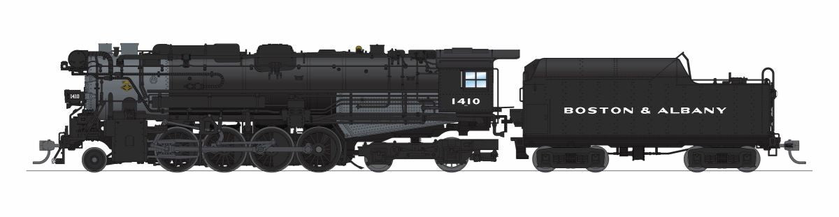 Broadway Limited Train 9603 HO HY Berkshire B&A A1a #1410 Early 1940s 4-axl