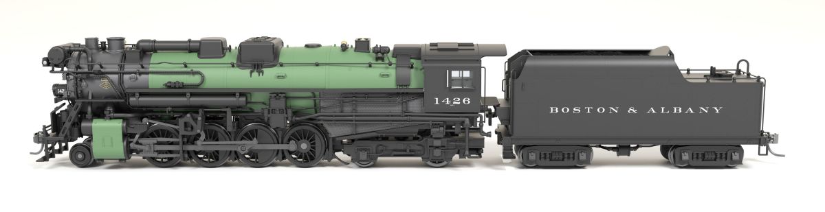 Broadway Limited Train 9606 HO HY Berkshire B&A A1b #1426 1930s w/ Sea Gree