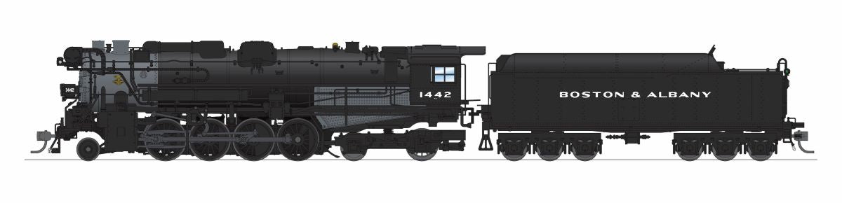 Broadway Limited Train 9610 HO HY Berkshire B&A A1b #1442 Post-1946 6-axle T