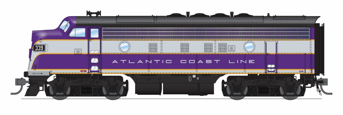 Broadway Limited Train 9651 HO P4 F3 A/B ACL #39/339B/Purple&Silver DC-Ready