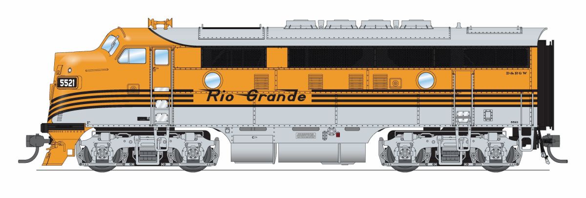 Broadway Limited Train 9670 HO P4 F3A DRGW #5524/Prospector DCC-Ready