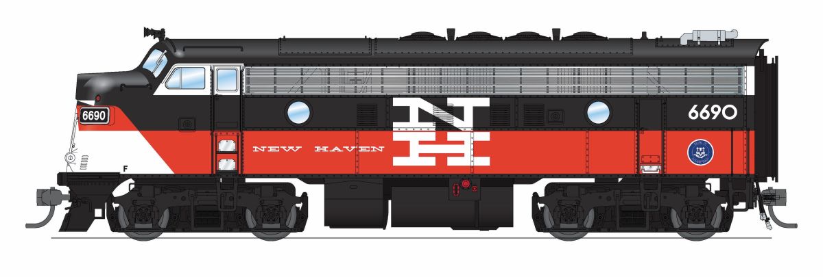 Broadway Limited Train 9692 HO P4 F7A CDOT #6690/NH McGinnis DCC-Ready