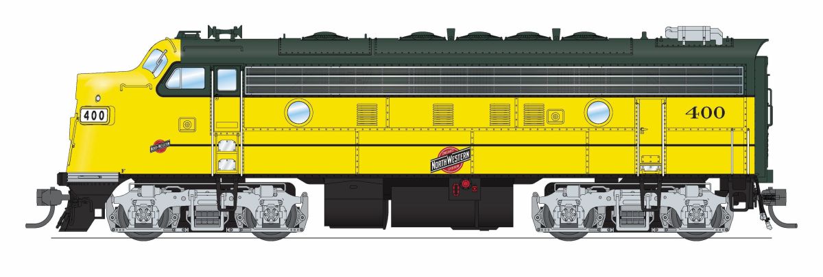Broadway Limited Train 9694 HO P4 F7 A/B CNW #400/410/Executive DC/DCC Sound