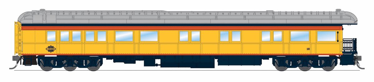 Broadway Limited Train 9722 HO CSS Business Car #18 Chessie Steam Special HO Scale