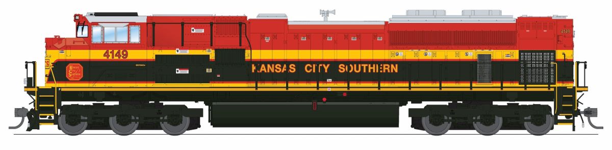 Broadway Limited Train 9767 HO P4 SD70ACe Diesel KCS #4156/Belle Scheme DCC-Ready