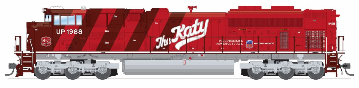 Broadway Limited Train 9778 HO P4 SD70ACe Diesel UP #1988/MKT Heritage DC/DCC Sound