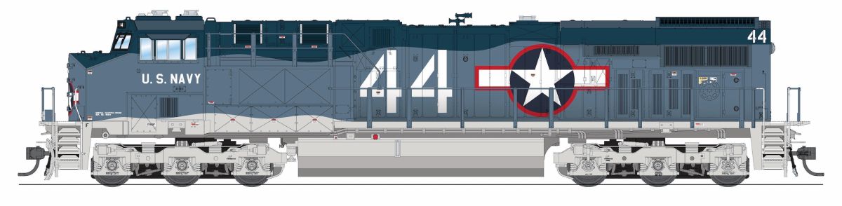 Broadway Limited Train 9874 HO P4 ES44AC Diesel US Navy #44/Fantasy DC/DCC Sound