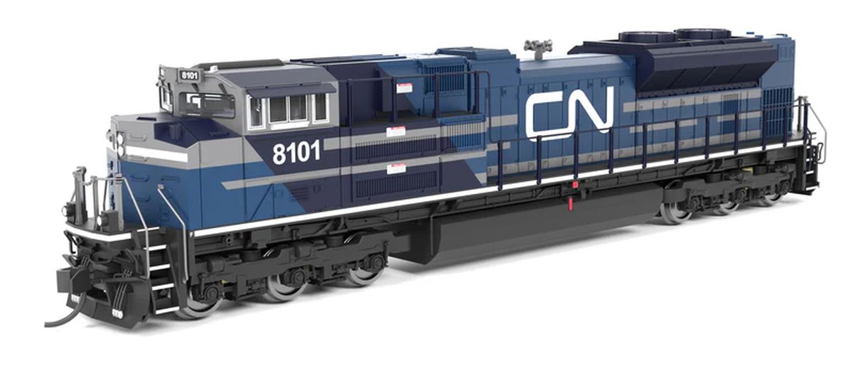 Broadway Limited Train 9962 N EMD SD70ACe CN 8101 Blue & White P4 Diesel