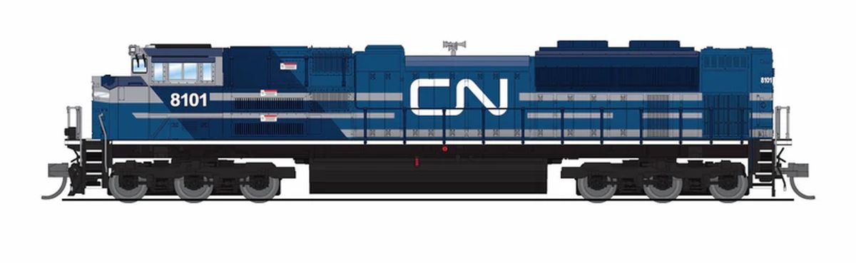 Broadway Limited Train 9964 N EMD SD70ACe CN 8101 Blue & White Diesel / DCC-Ready