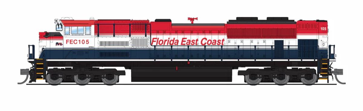 Broadway Limited Train 9969 N EMD SD70ACe FEC 107 Red White & Blue P4 Diesel