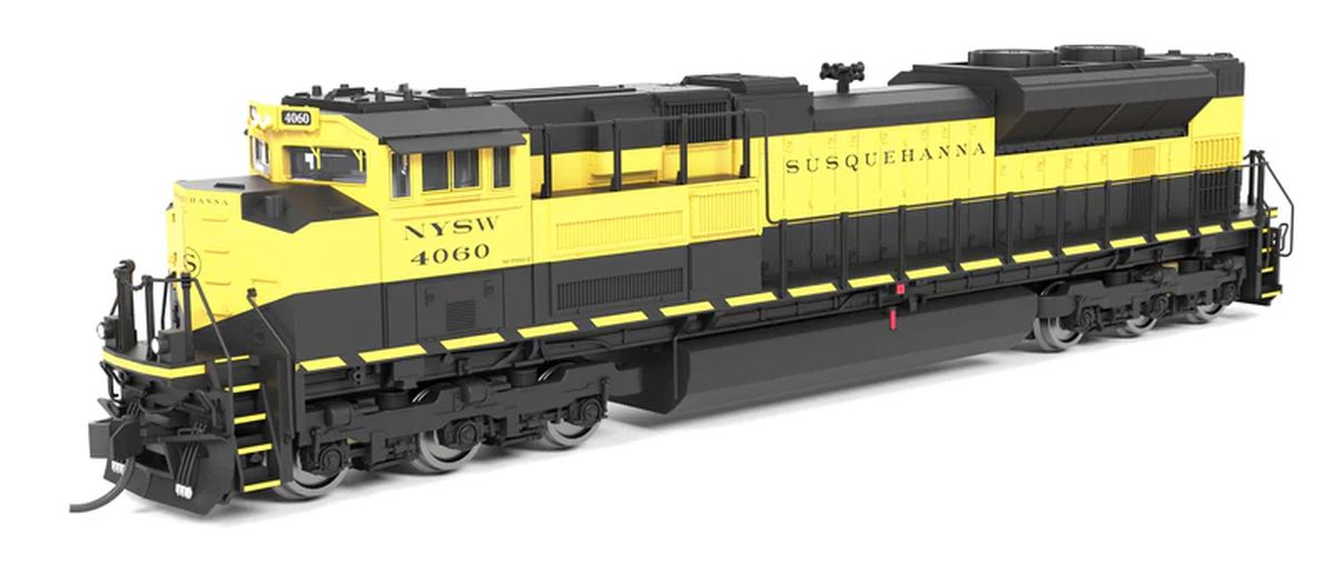 Broadway Limited Train 9976 N EMD SD70ACe NYSW 4060 Black and Yellow P4 Diesel