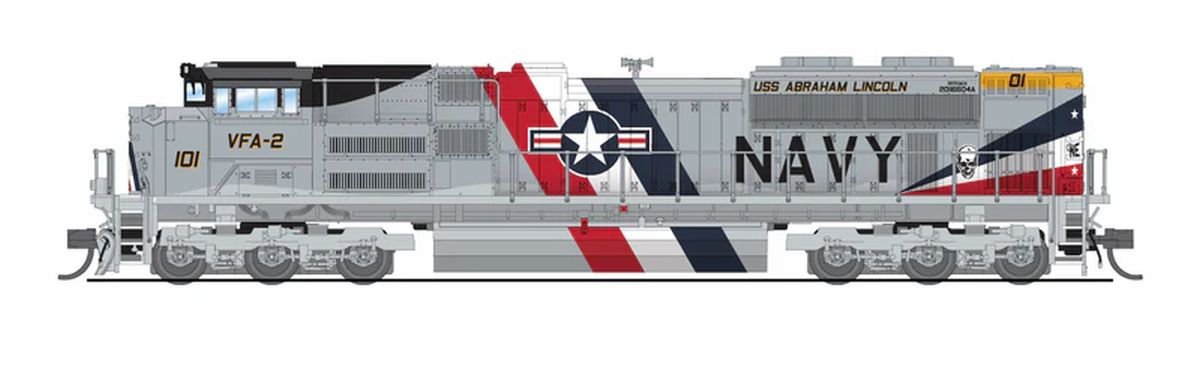 Broadway Limited Train 9983 N EMD SD70ACe US Navy #101 Fantasy Paint Diesel / DCC-Ready