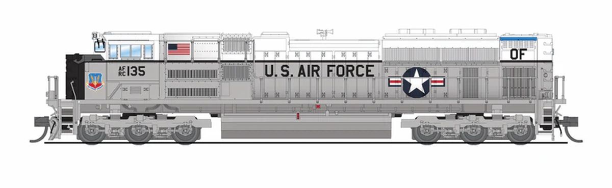 Broadway Limited Train 9985 N EMD SD70ACe US Air Force #135 Fantasy Paint Diesel / DCC-R
