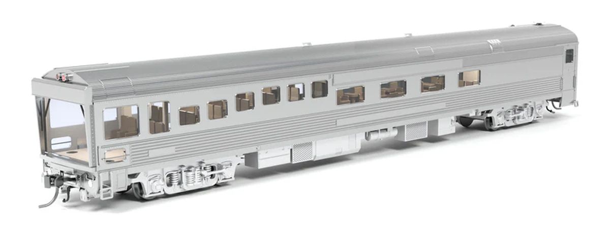 Broadway Limited Train 9997 HO #89 Track Inspection Car Unlettered Stainless Steel