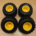Tamiya Lunch box Midnight Pumpkin Tire & Rim 4 Wheel Set / New or Vintage Truck