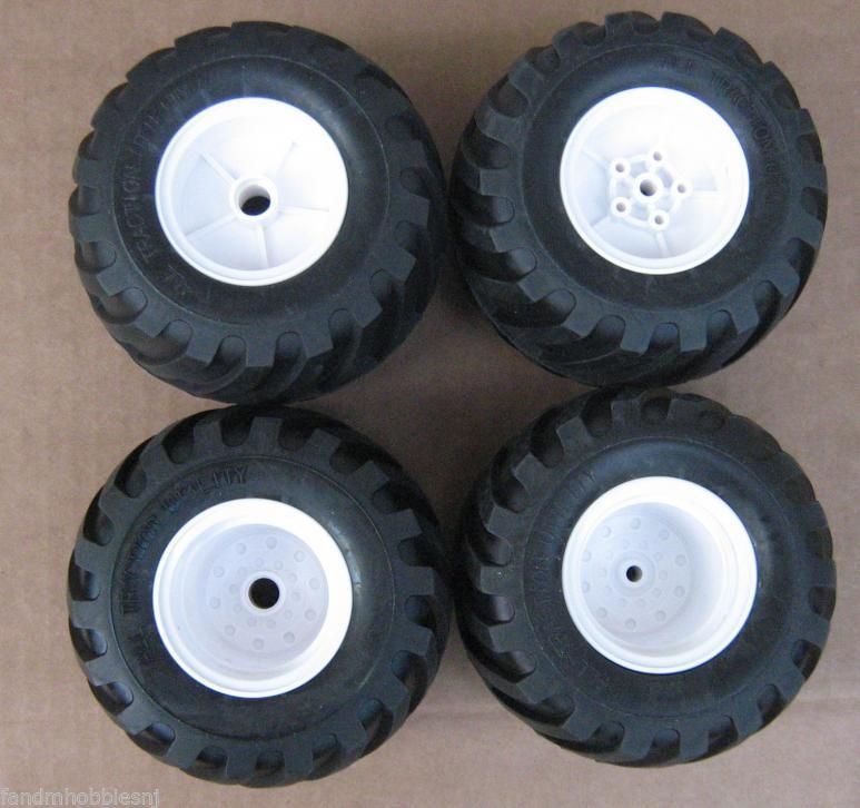 TAMIYA CW-01 4 Tire & WHITE Wheel Set Montero Wheelie Lunch Box Midnight Pumpkin