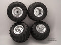 TAMIYA METALLIC MIDNIGHT PUMPKIN / UNIMOG WHEELIE 4 CHROME RIM AND TIRE COMBO