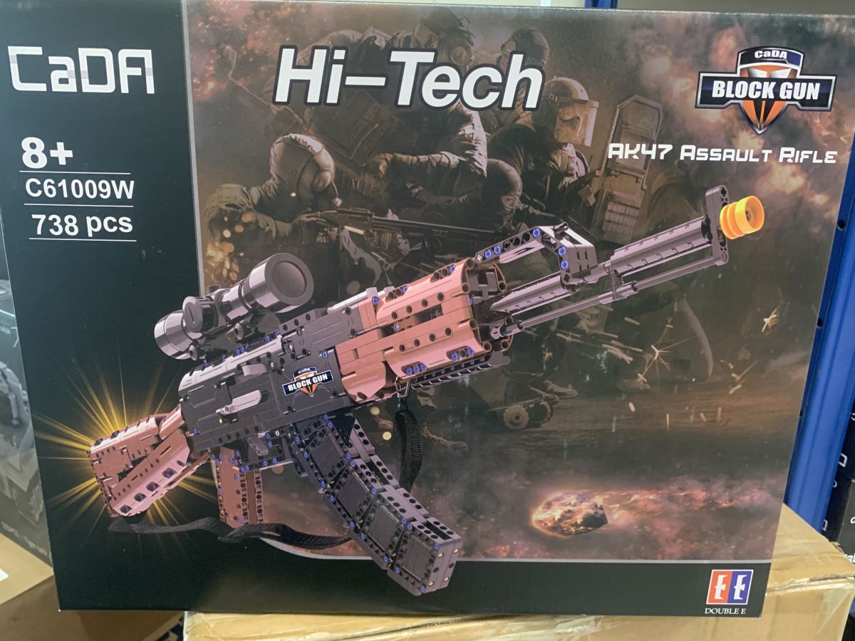 Double E Brand  61009 CaDFi Blocks AK47 Assault Rifle w/Scope/738pc