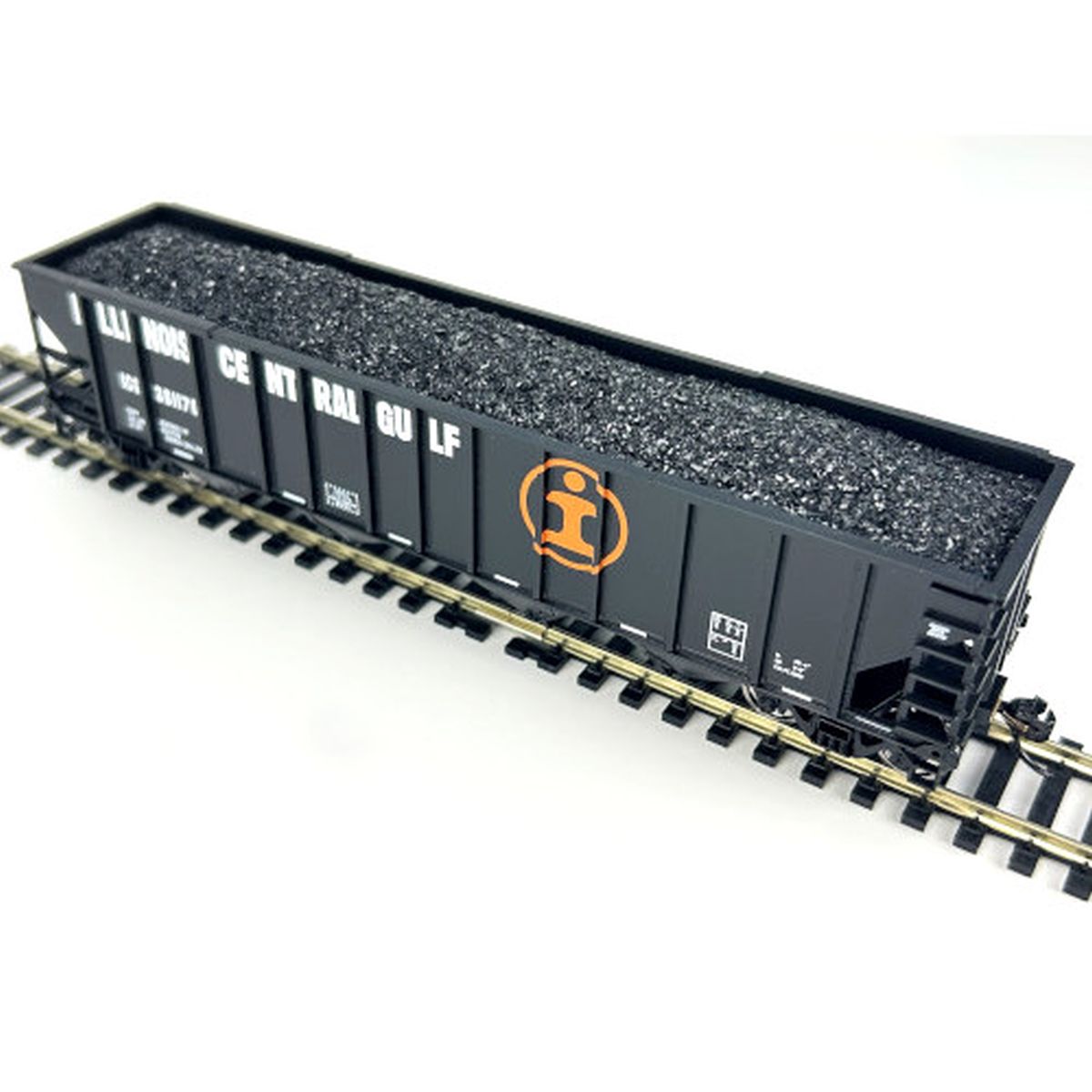 English Model Railroad 1534 HO Real Coal Load Walthers Mailine 100 Ton 4 Bay Hopper  NEW - call for discount pricing!