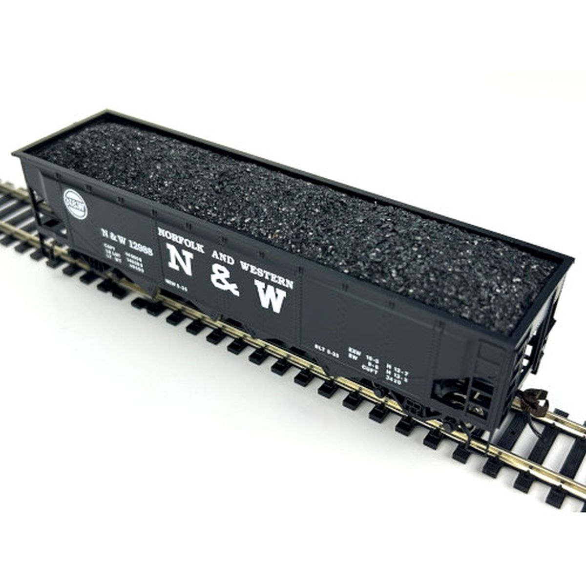 English Model Railroad 1570 HO Real Coal Load Bachmann 40ft Quad Hopper  NEW - call for discount pricing!