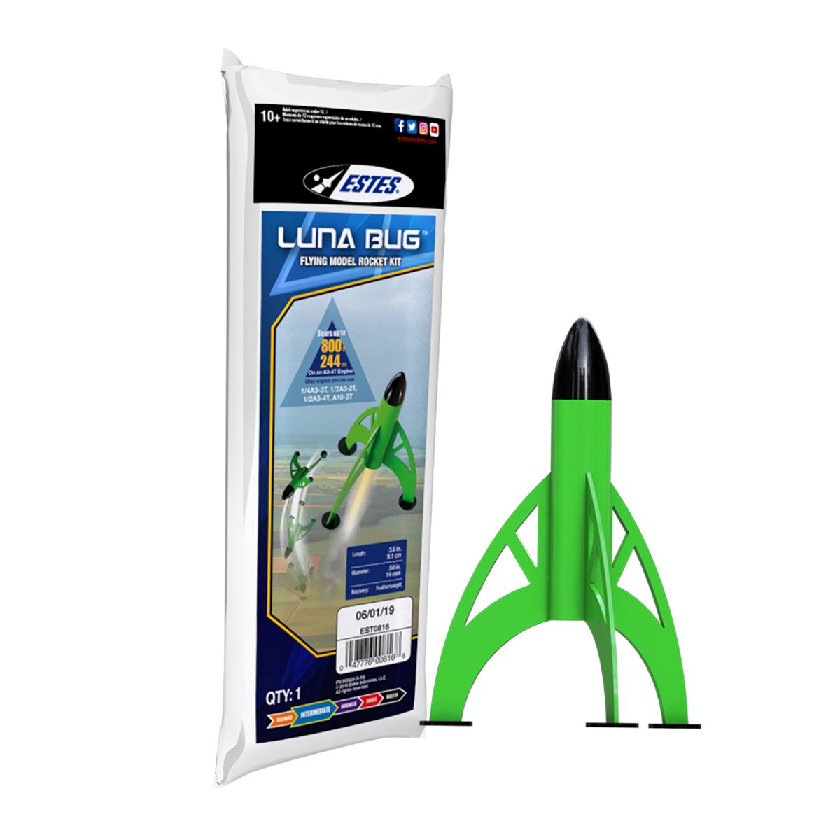 Estes Model Rocket 816 Luna Bug Skill INT