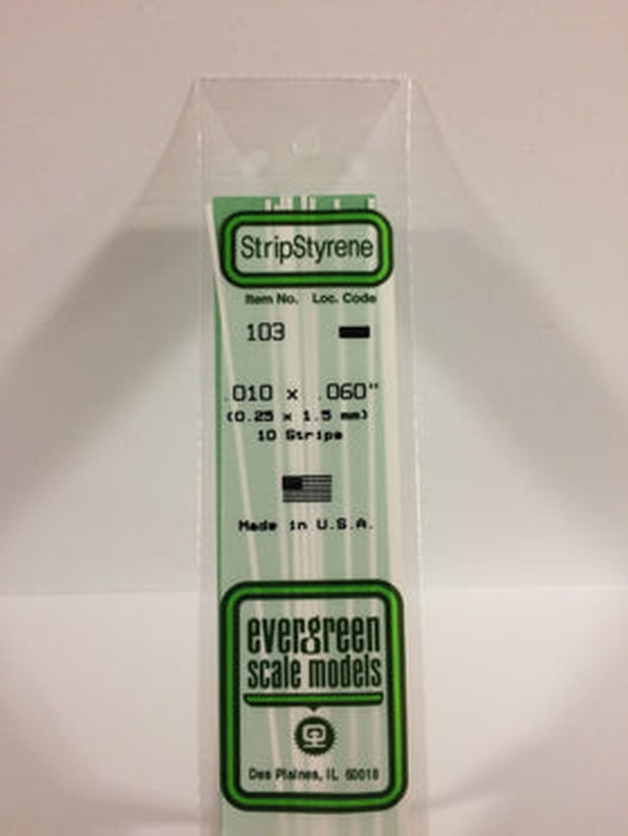 Evergreen Plastic 103 .010 x .060 (10)