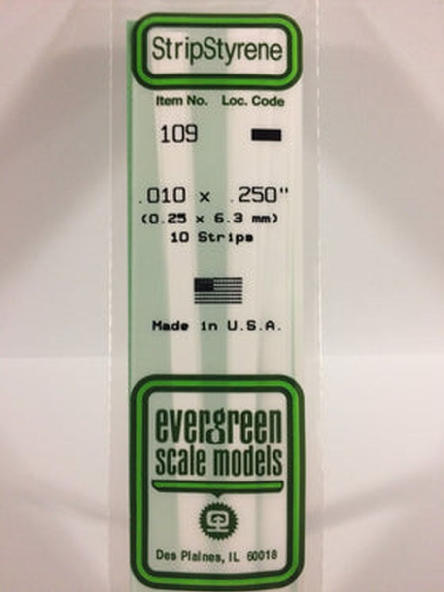 Evergreen Plastic 109 .010 x .250 (10)