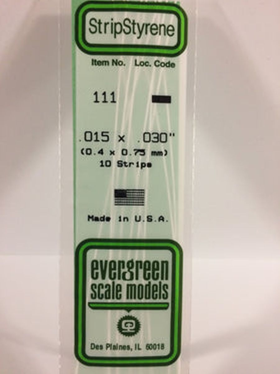 Evergreen Plastic 111 .015 x .030 (10)